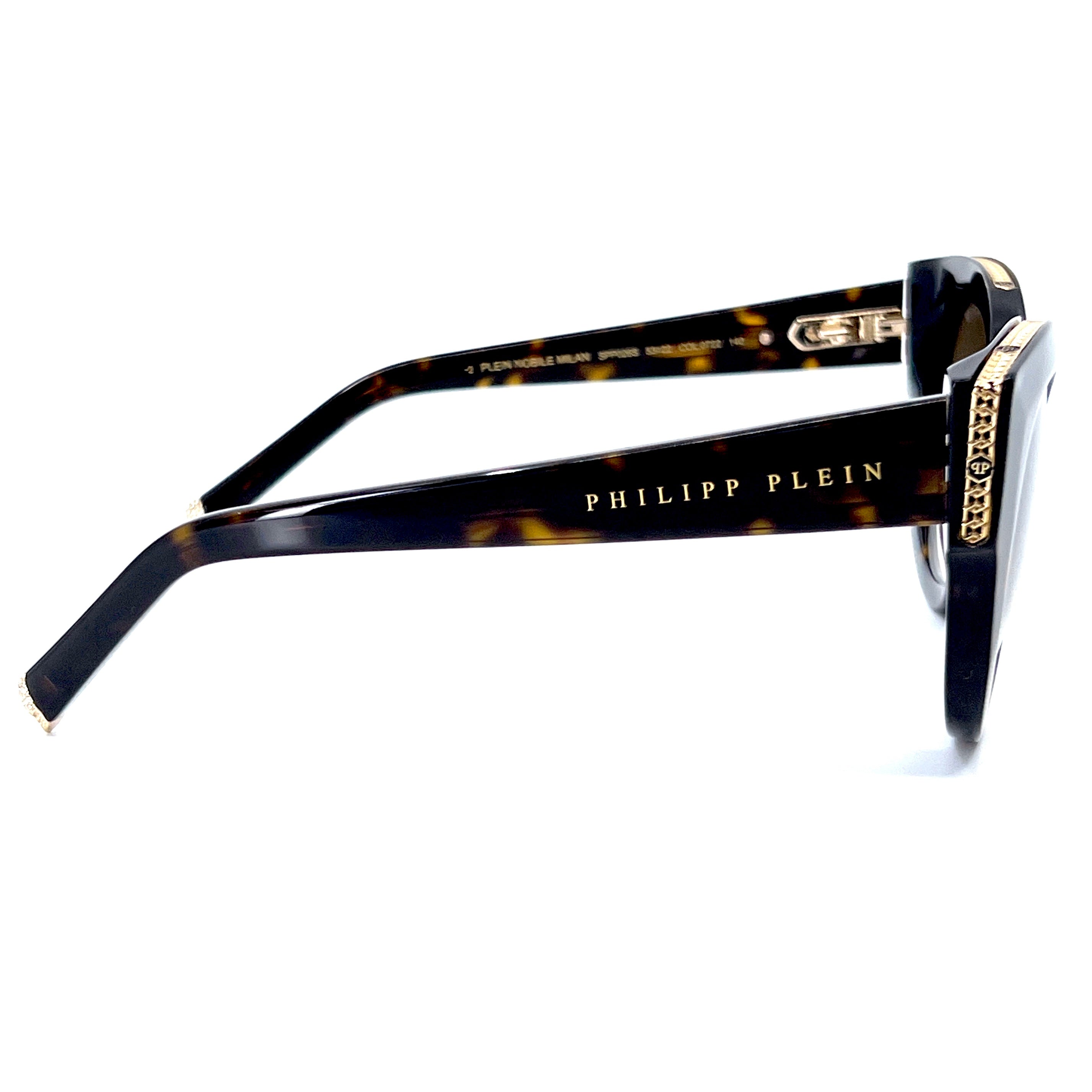 サングラス PHILIPP PLEIN Woman Sunglasses Black SPP026S 0700 PHILIPP PLEIN SUNGLASSES | SPP026S COL.0722 – Frames and Shades